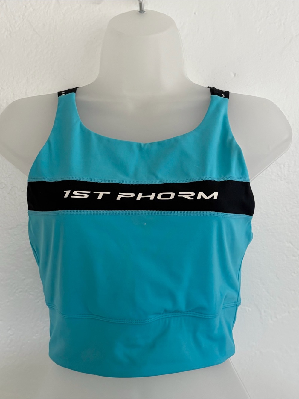 1st Phorm Aqua Athletic Crop Tank Sports Bra Size Medium
